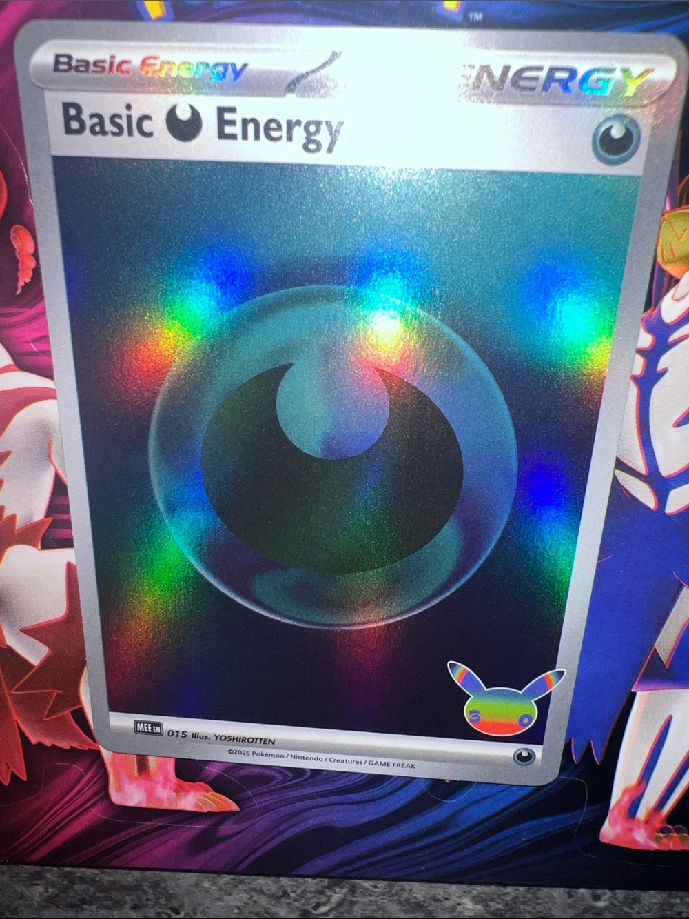 Pokemon Darkness Energy Holographic Rainbow Foil